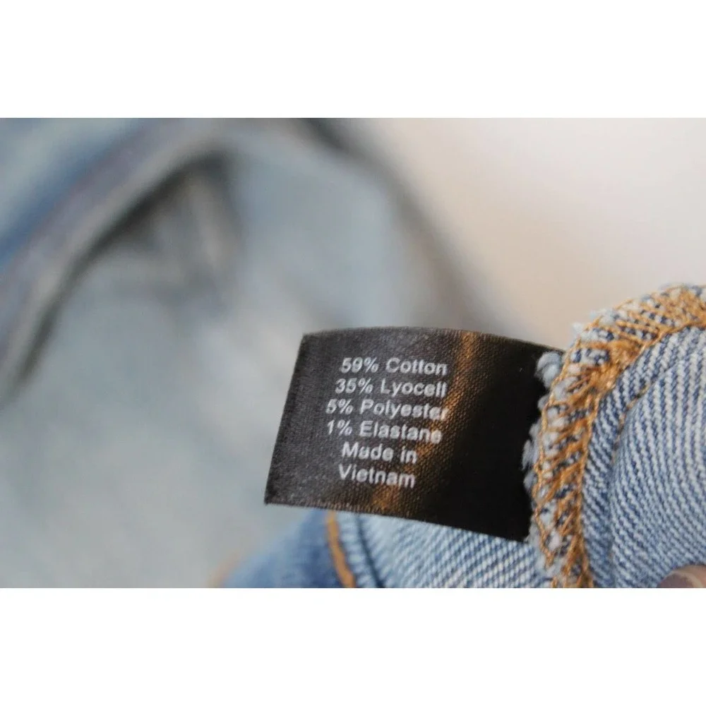 Lane Bryant Ruffled Denim Jean Jacket Blue Light Wash Womens Plus Size 24 H14229 - Picture 6 of 8